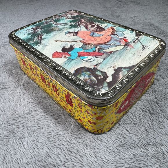 Vintage Ming Kung Cake Hung To Yuen Co Hong Kong Collector Tin 1980s Almond Cake - Picture 2 of 7
